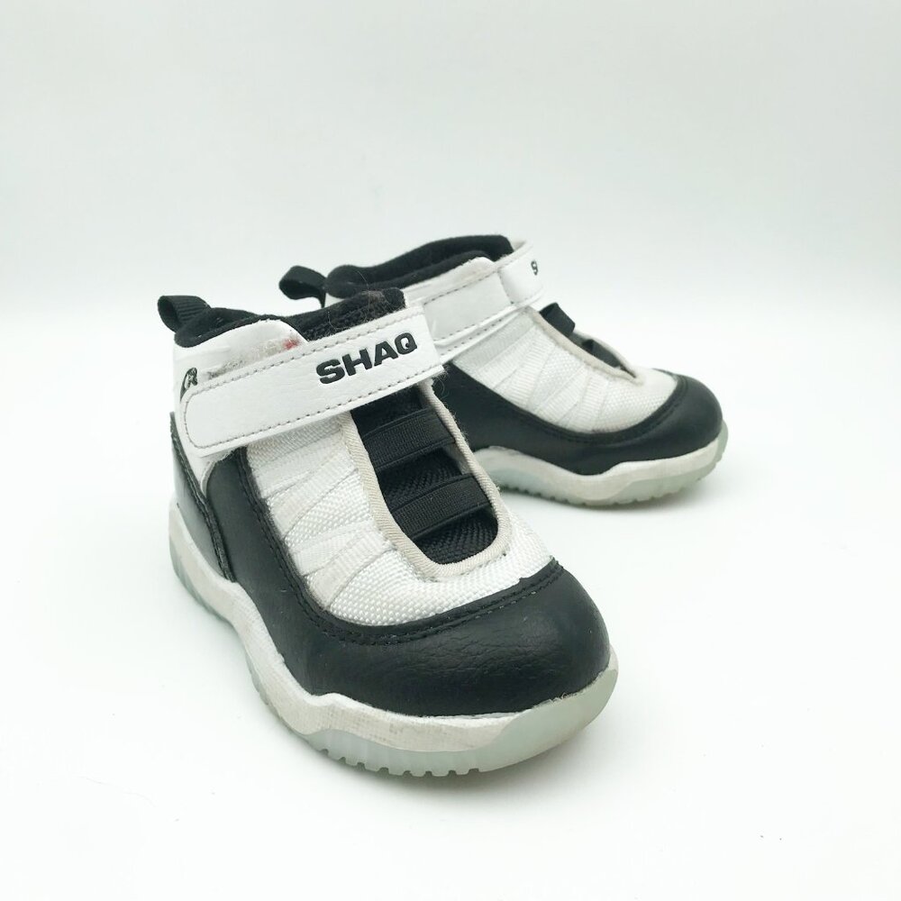 SHAQ Black & White High Top Baby Basketball Sneakers Shoes Toddler 6
